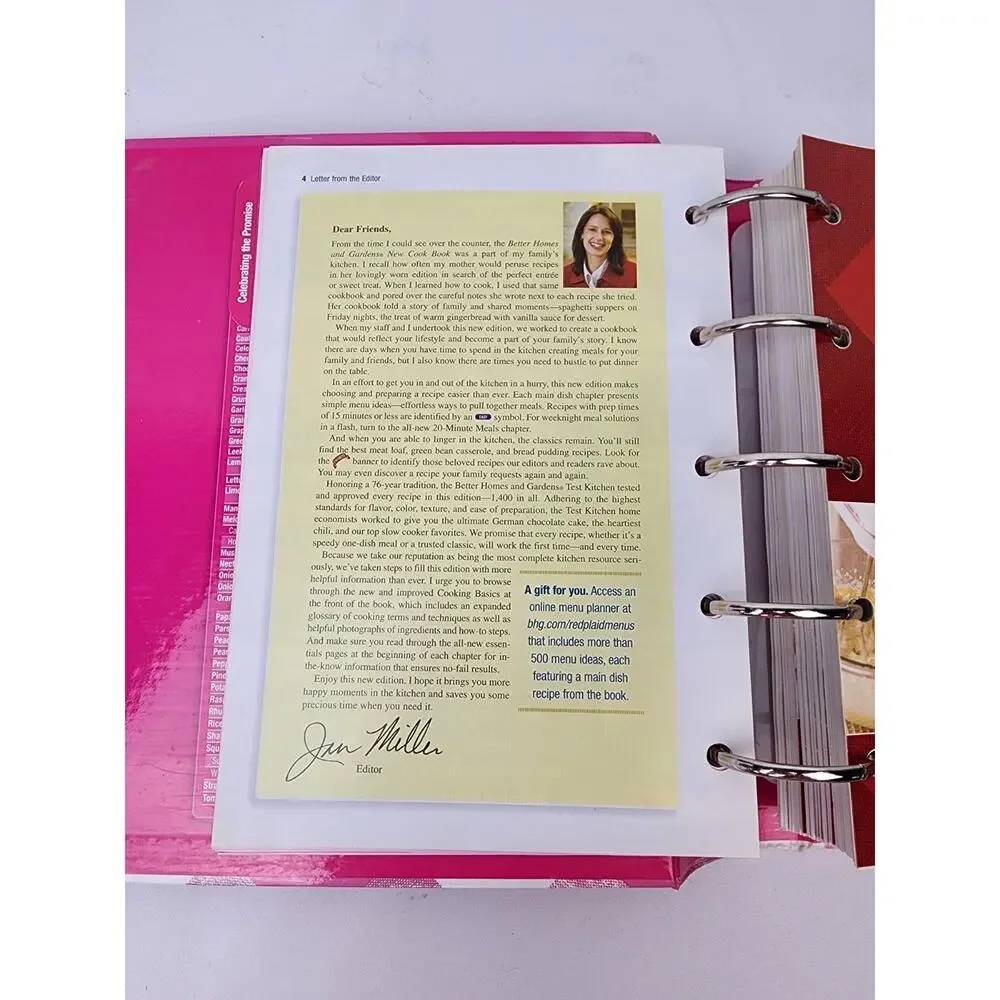 Better Homes and Gardens New Cook Book Celebrating the Promise Pink Limited Ed